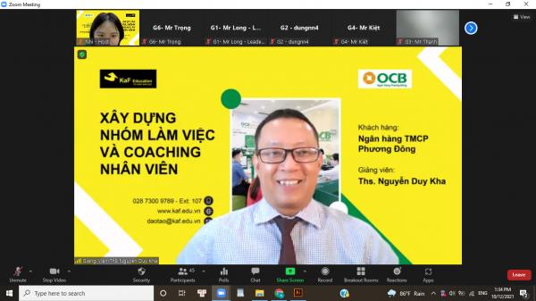 Hợp tác cùng ngân hàng OCB cho khóa học về làm việc nhóm và Coaching