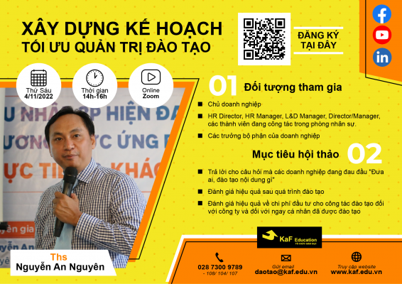 Webinar “XÂY DỰNG KẾ HOẠCH – TỐI ƯU QUẢN TRỊ ĐÀO TẠO”